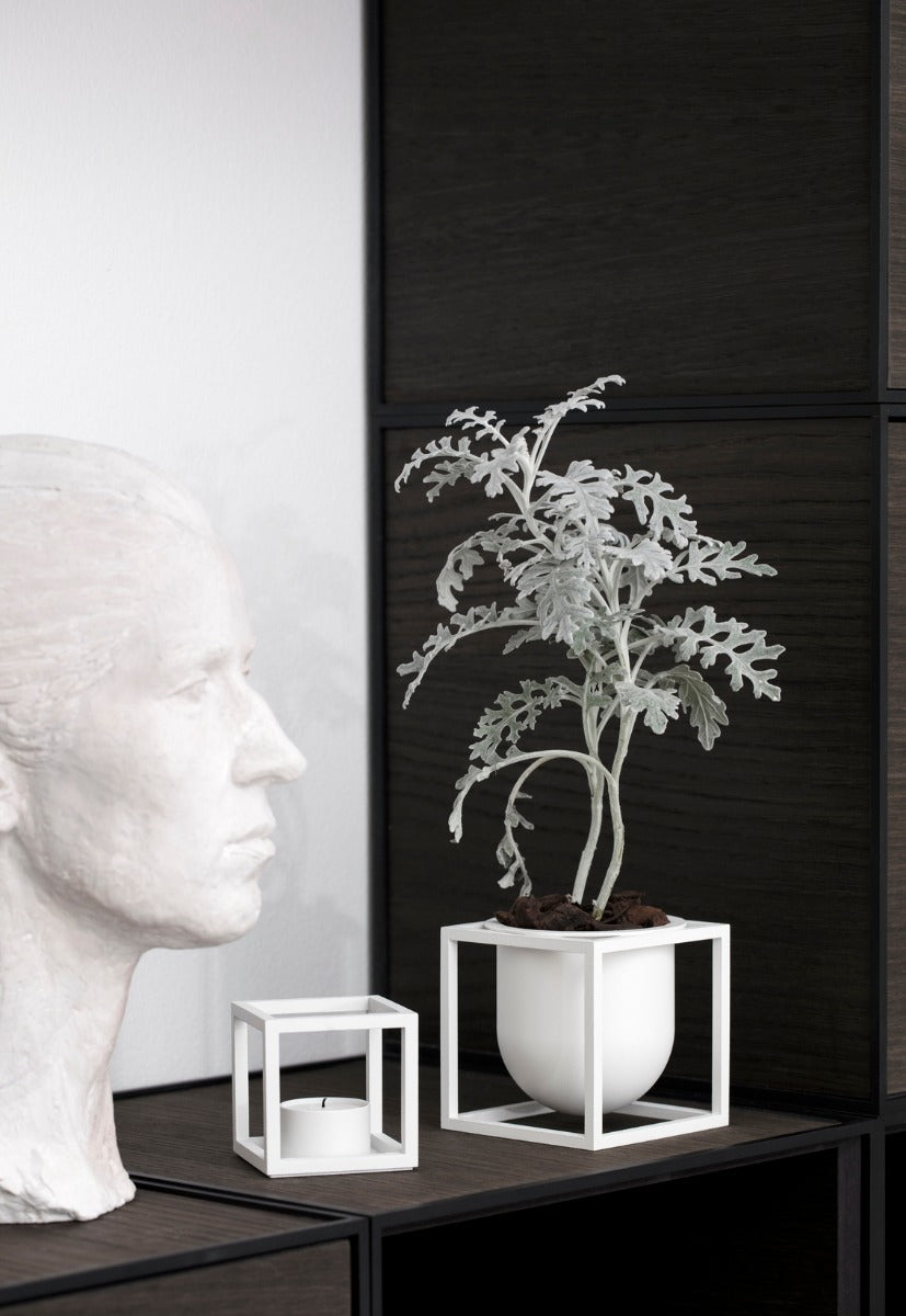 By Lassen Kubus flowerpot 23, hvid - 23x23x23 cm. - Bahne